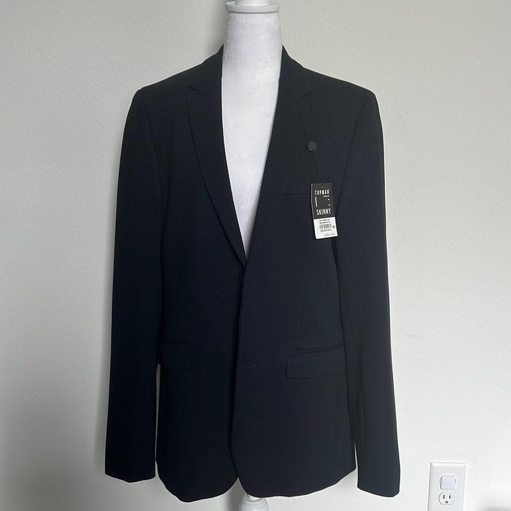 Men’s Skinny Navy Blazer